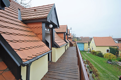 Penzion Žuhansta - Balcony with garden view