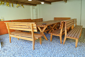 Penzion Žuhansta - Covered seating area